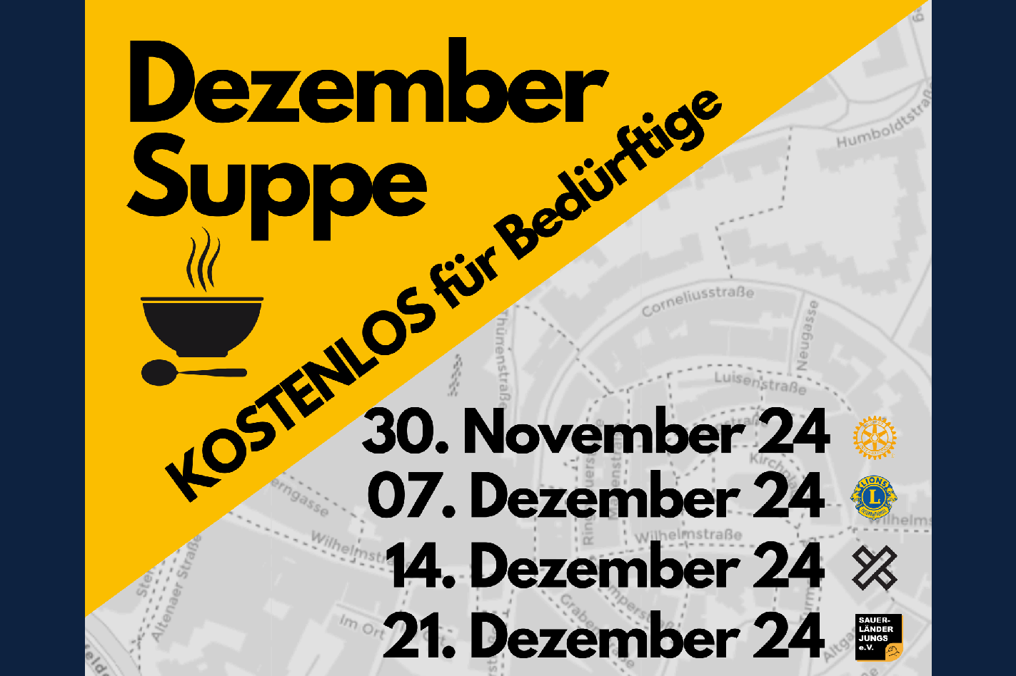 Plakat zur Dezmbersuppe